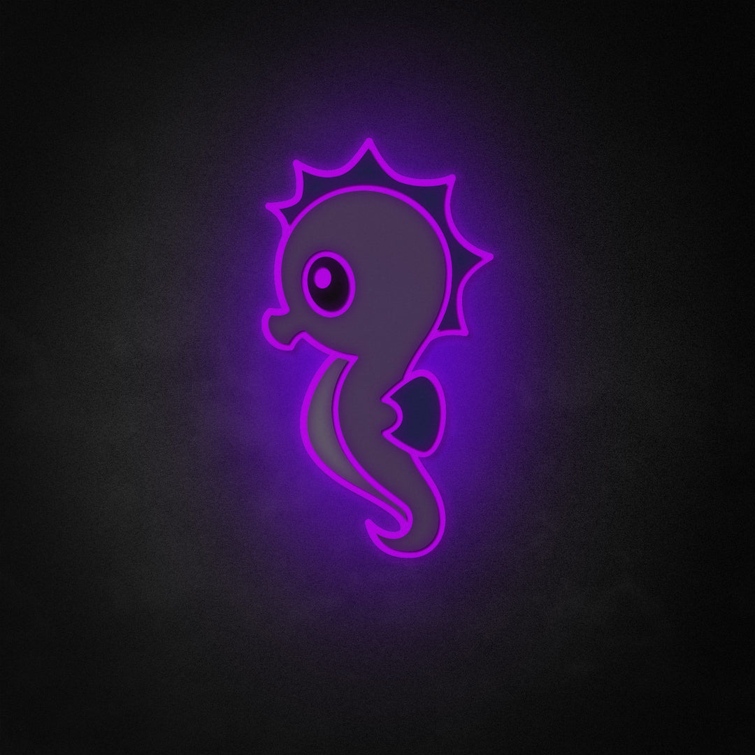 "Seahorse Art,Kids Room,Animal" Neon Like Sign