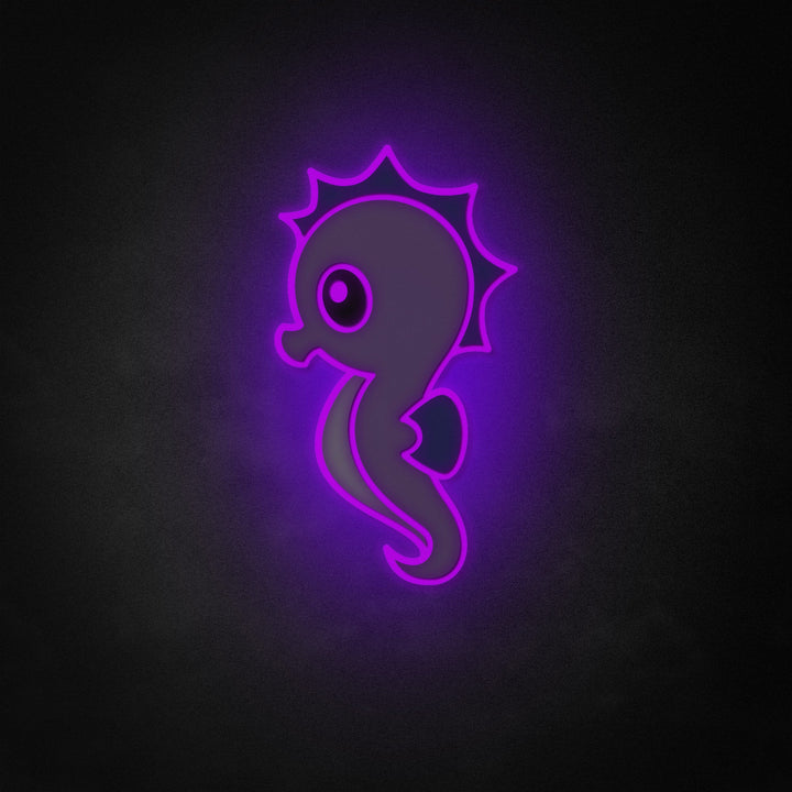 "Seahorse Art,Kids Room,Animal" Neon Like Sign
