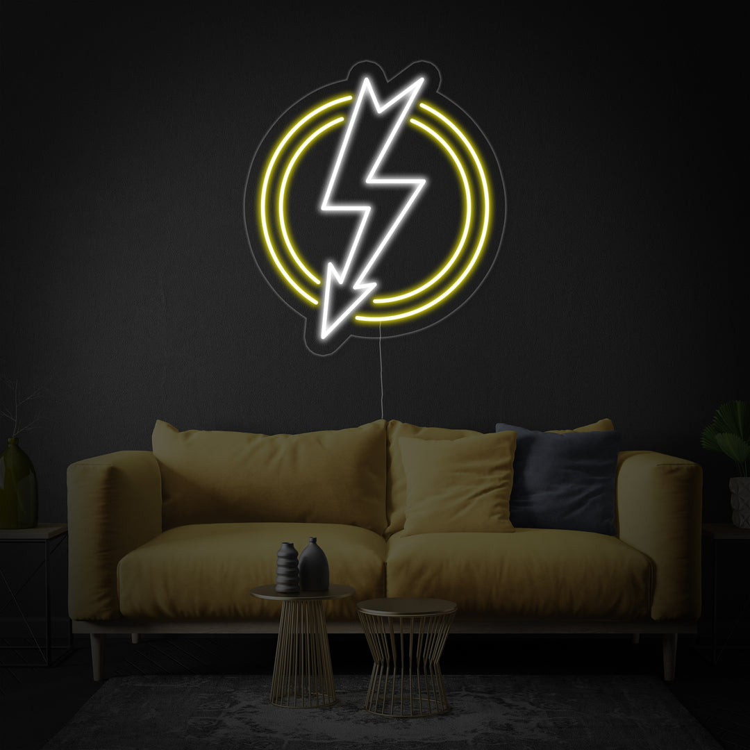 "Shining Lightning Bolt" Neon Sign