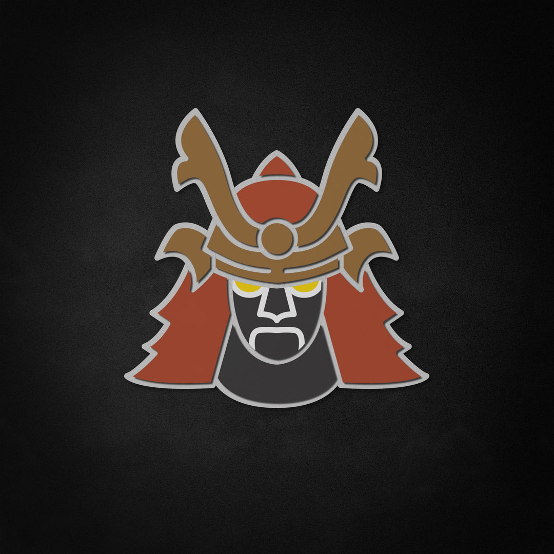 "Shogun Mask" Neon Like Sign