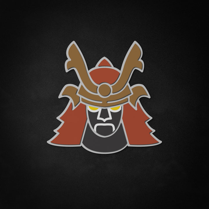 "Shogun Mask" Neon Like Sign