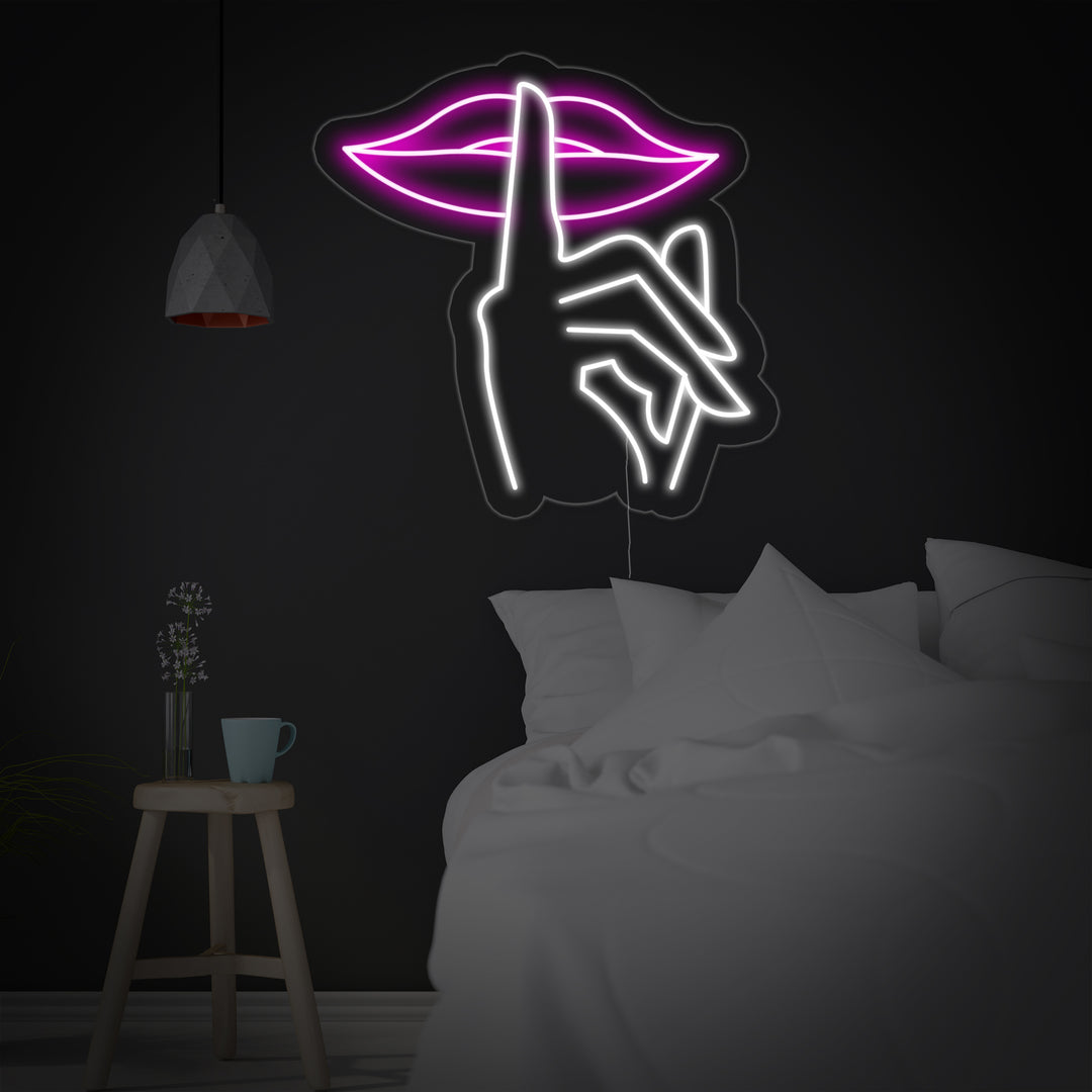 "Shut Up Lips" Neon Sign
