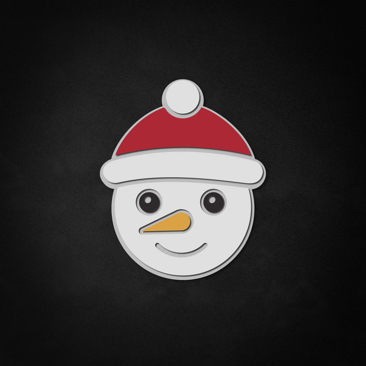 "Snowman Face" Neon Like Sign