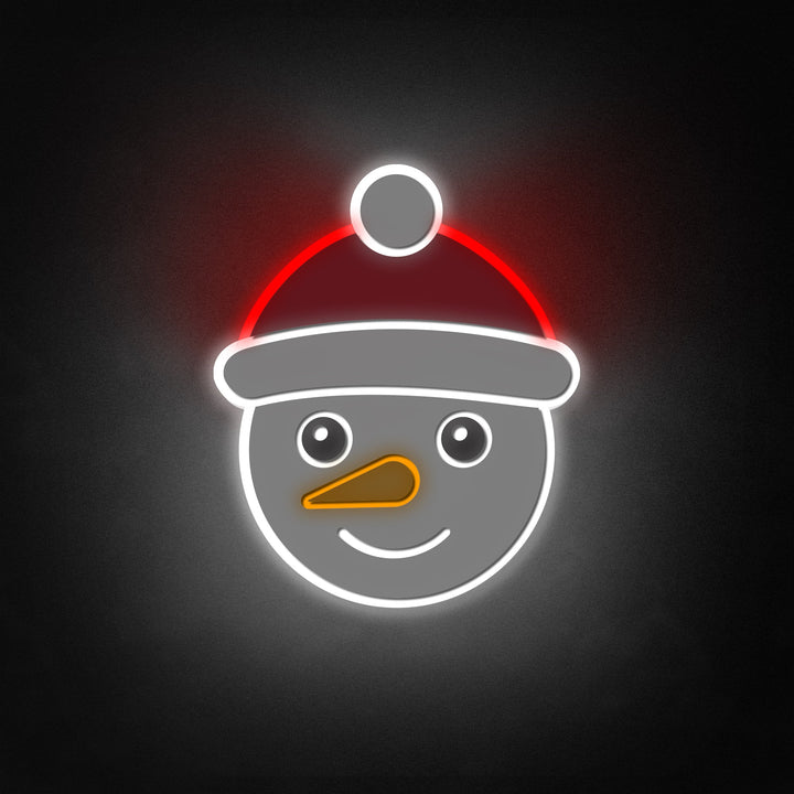 "Snowman Face" Neon Like Sign