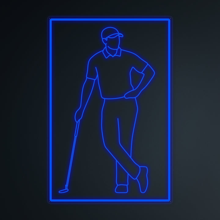 "Sports Golf Player" Mini Neon Sign