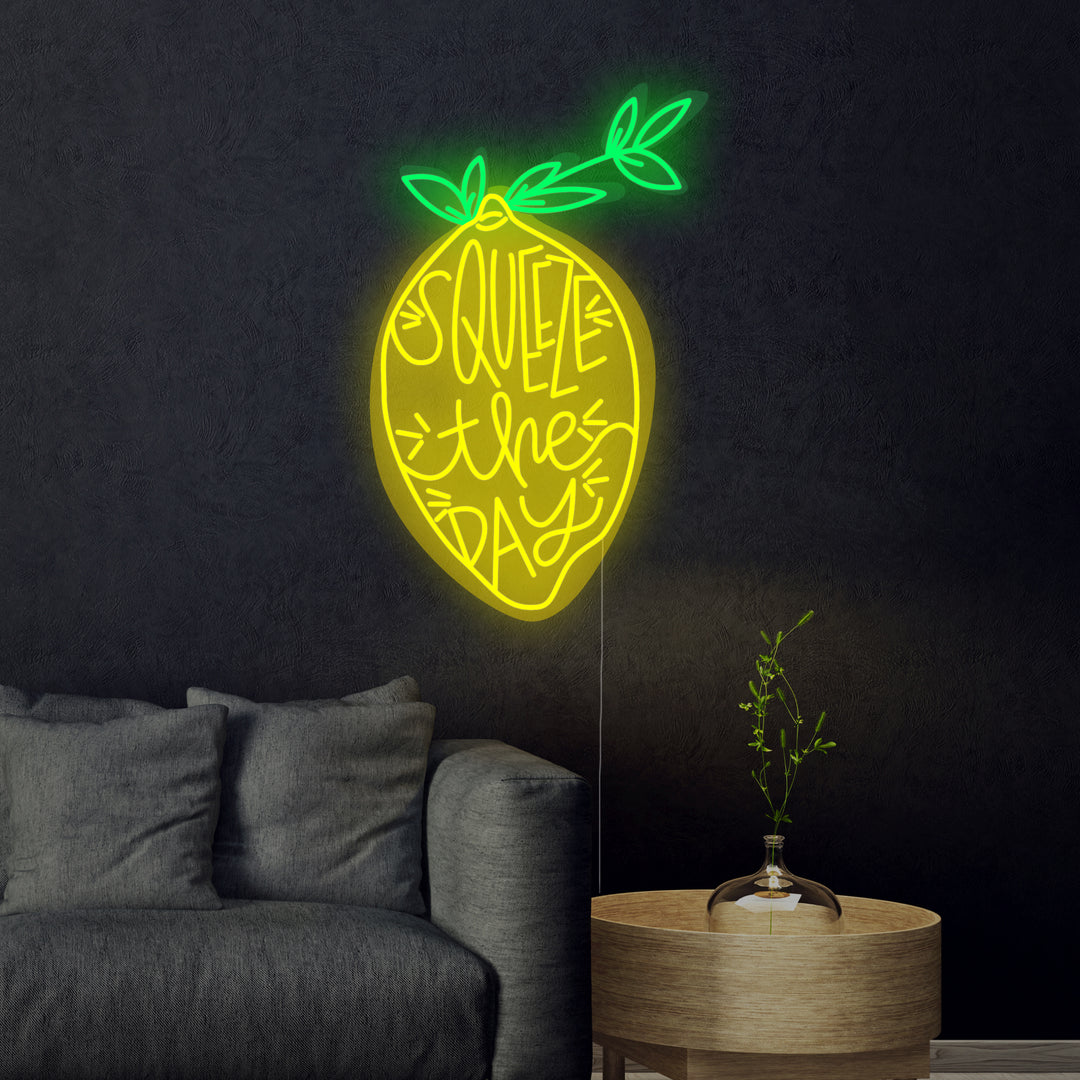 "Squeeze the Day" Neon Sign