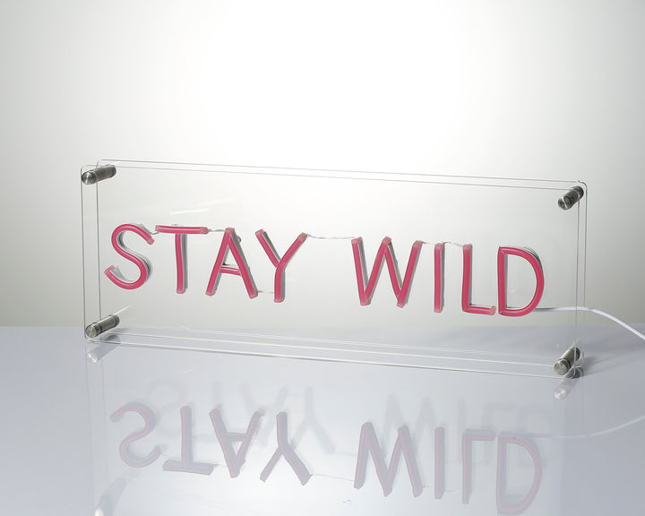"Stay Wild" Desk LED Neon Sign