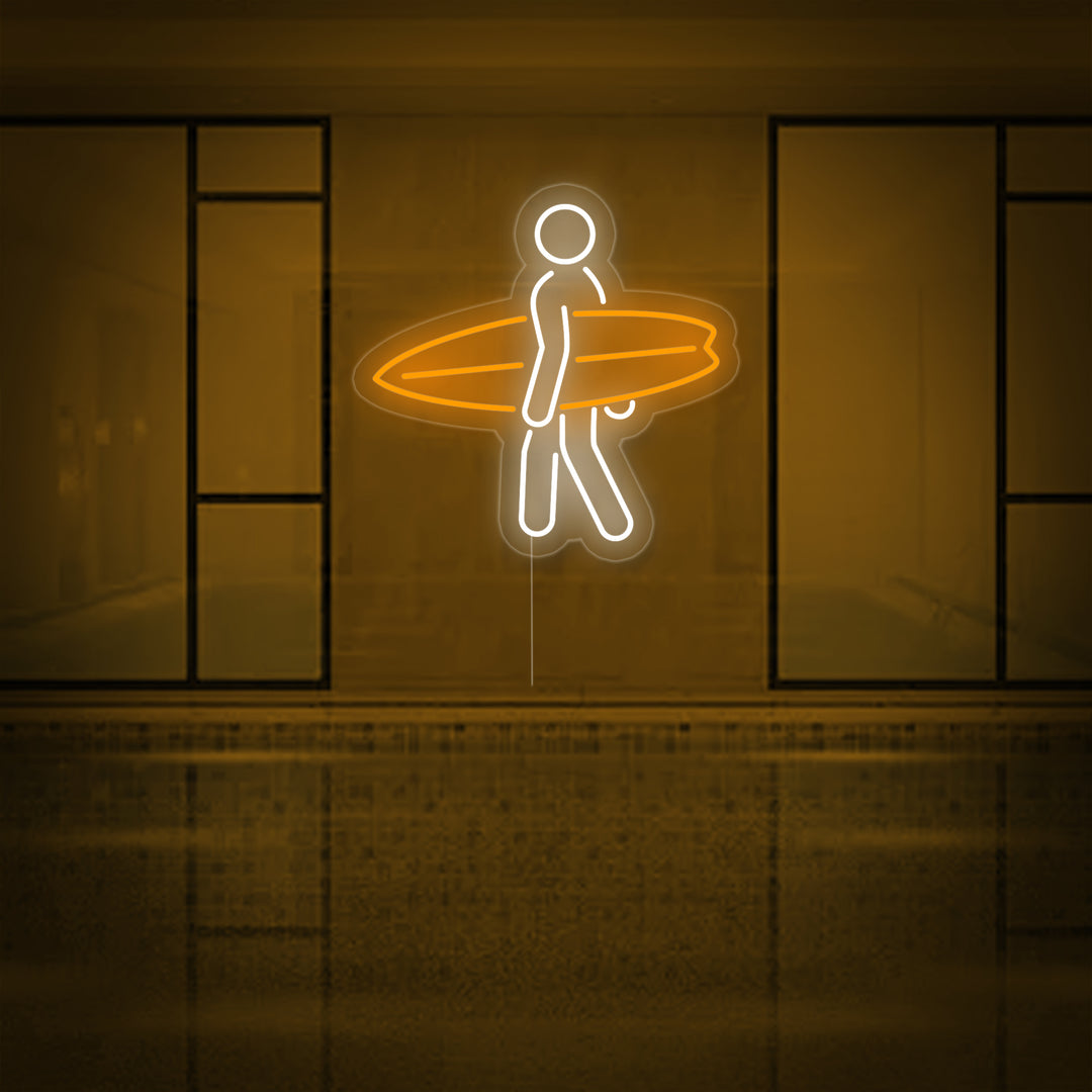 "Surfing" Neon Sign, Surf Neon Sign, Surfboard Neon Sign