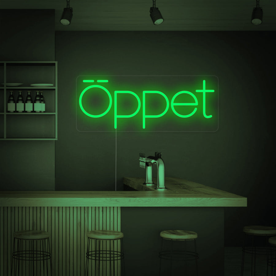"Swedish Oppet Open" Neon Sign