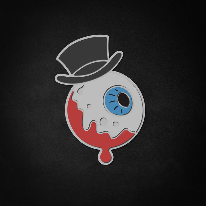 "Top Hat Eyeball" Neon Like Sign
