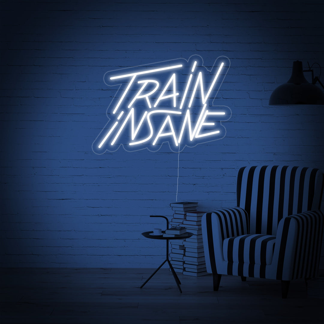 "Train Insane" Neon Sign, Fitness Neon Sign, Gym Motivation Neon Sign