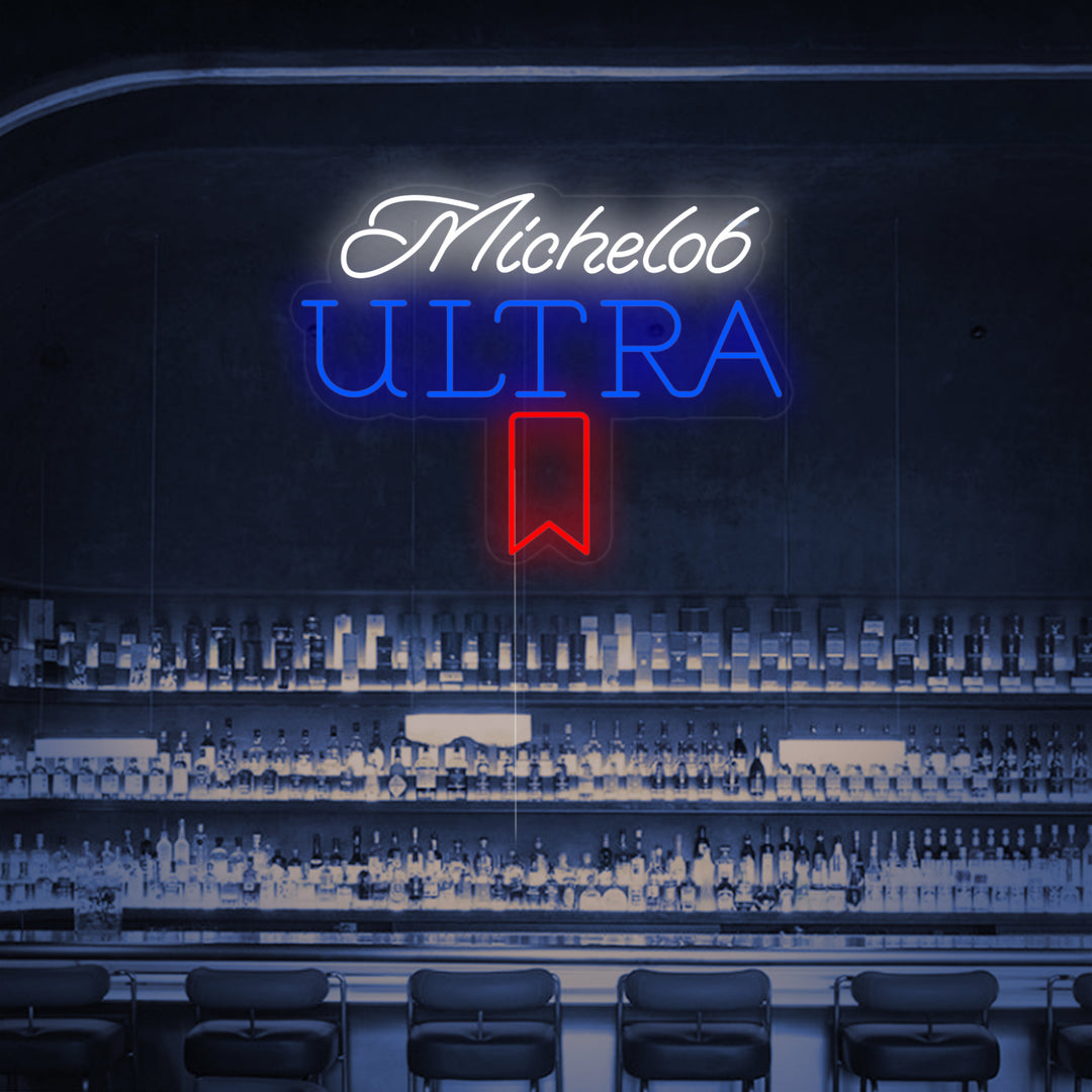 Michelob Ultra Neon Sign, Michelob Ultra Beer Sign, Michelob Ultra Bar Sign