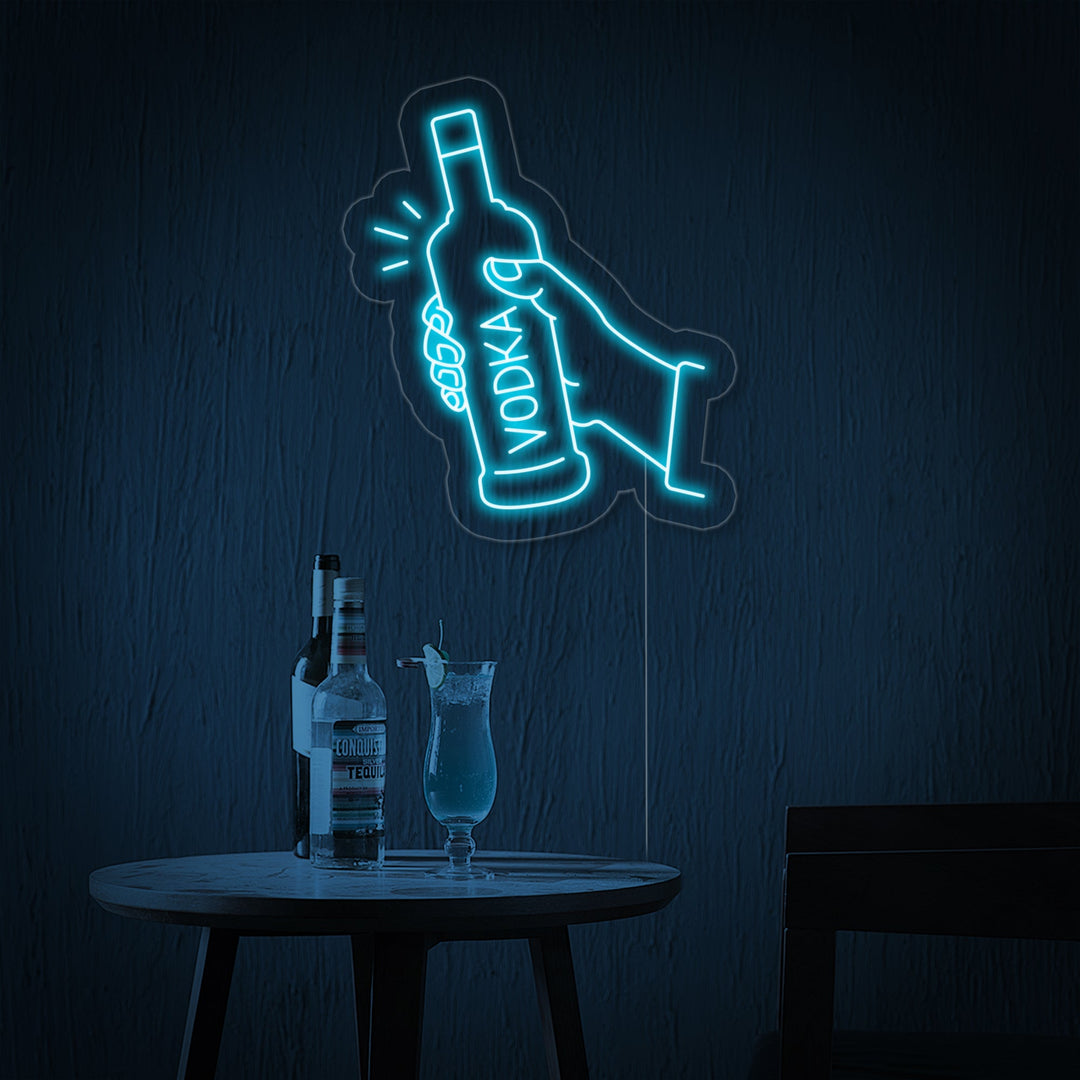 "Vodka Bottle" Neon Sign, Vodka Bar Neon Sign, Vodka Neon Sign