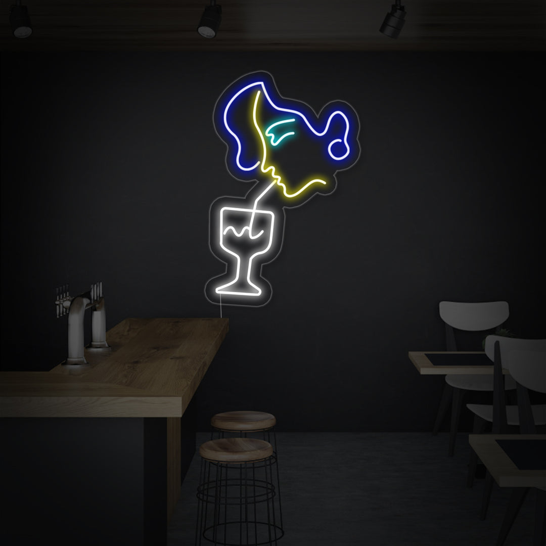 "WOMEN DRINKING" Neon Sign