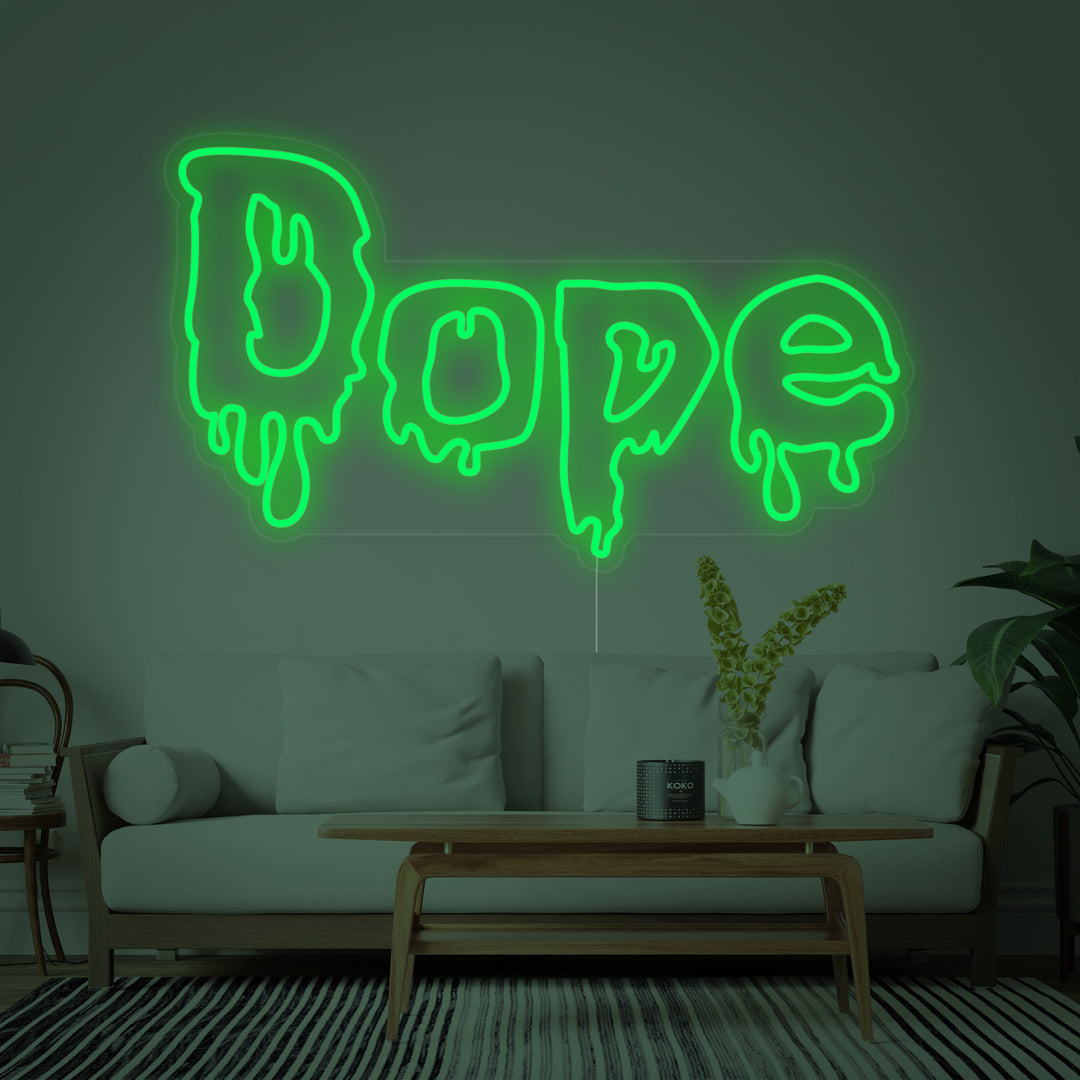 "Dope" Neon Sign, Weed Neon Sign, Marijuana Neon Sign