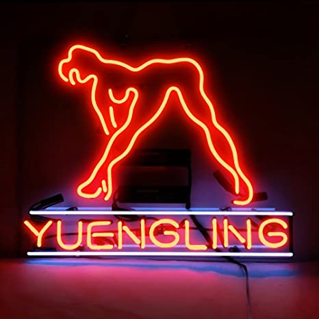 "Yuengling Live Nudes Girl" Neon Sign, Yuengling Beer Neon Sign, Yuengling Bar Neon Sign