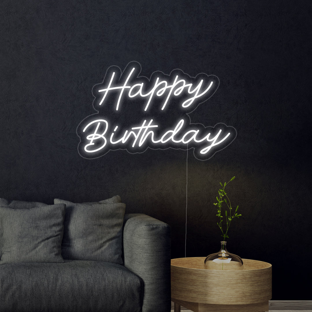 "Happy Birthday" Neon Sign