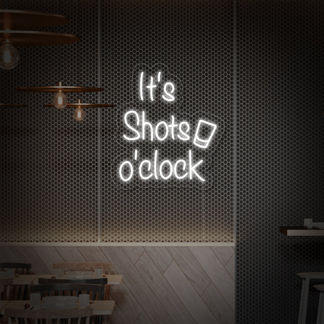"its Shots oClock" Neon Sign, Bar Neon Sign, Bar Quotes Neon Sign