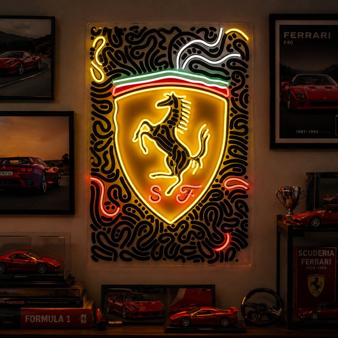 Best Ferrari Neon Signs for Your Garage or Man Cave