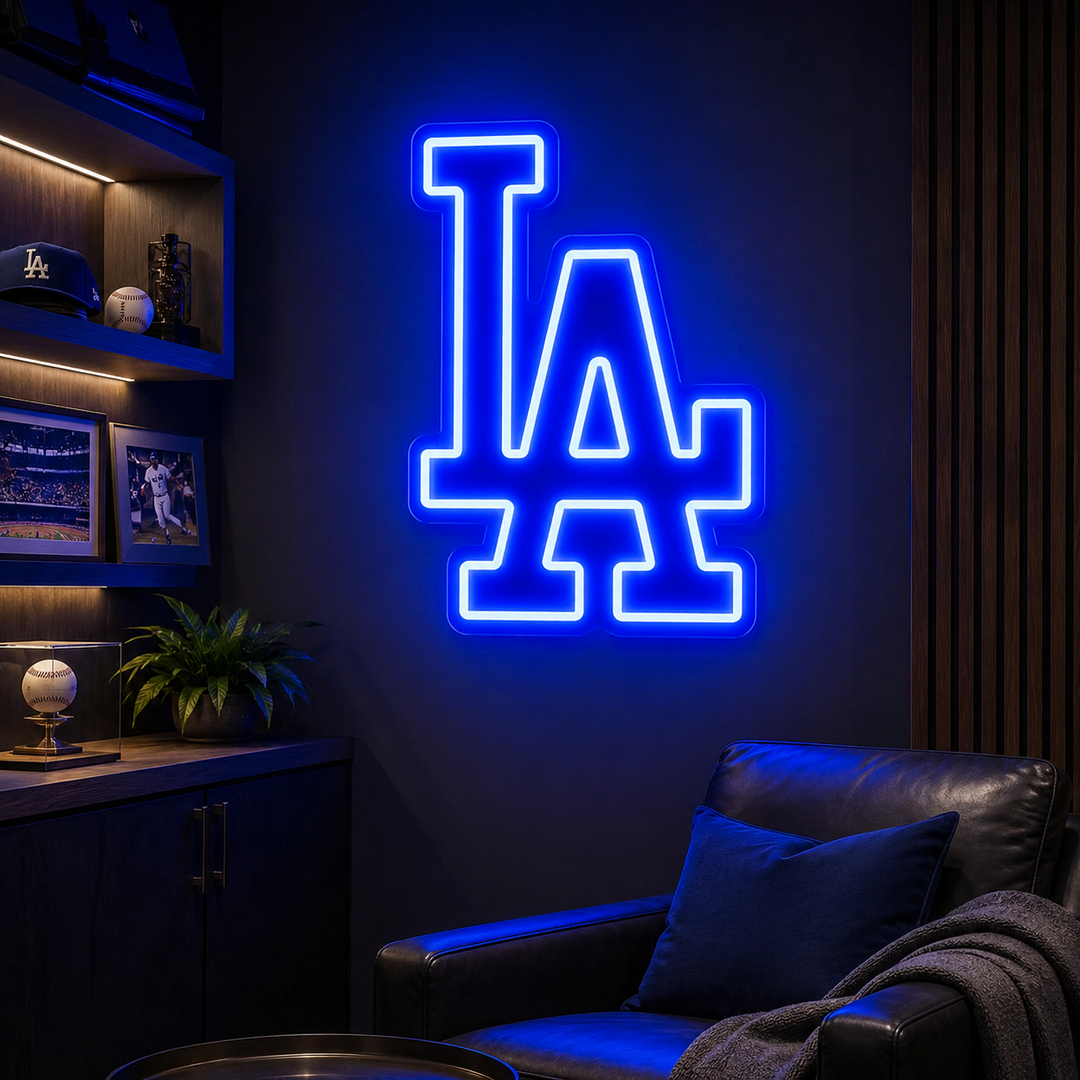 Dodgers Blue After Dark: 5 Neon Signs for an LA Baseball Space