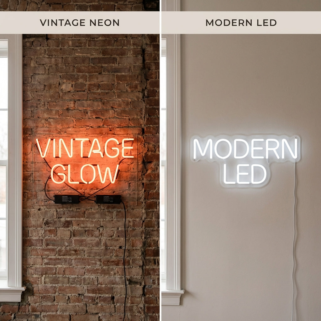 LED vs Glass Neon: How to Choose the Right Material for Your Custom Sign