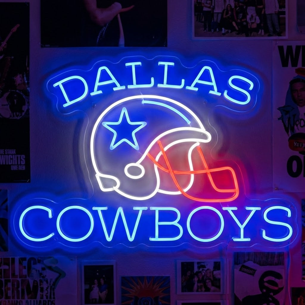 Dallas Cowboys Neon Signs: Light Up Your Fan Cave with Big Game-Day Energy