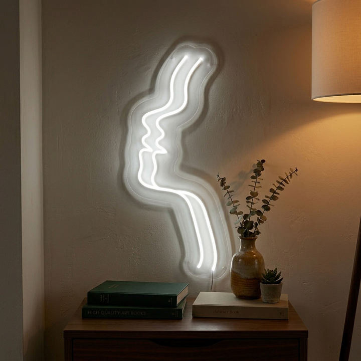 "Face Abstract" Neon Sign