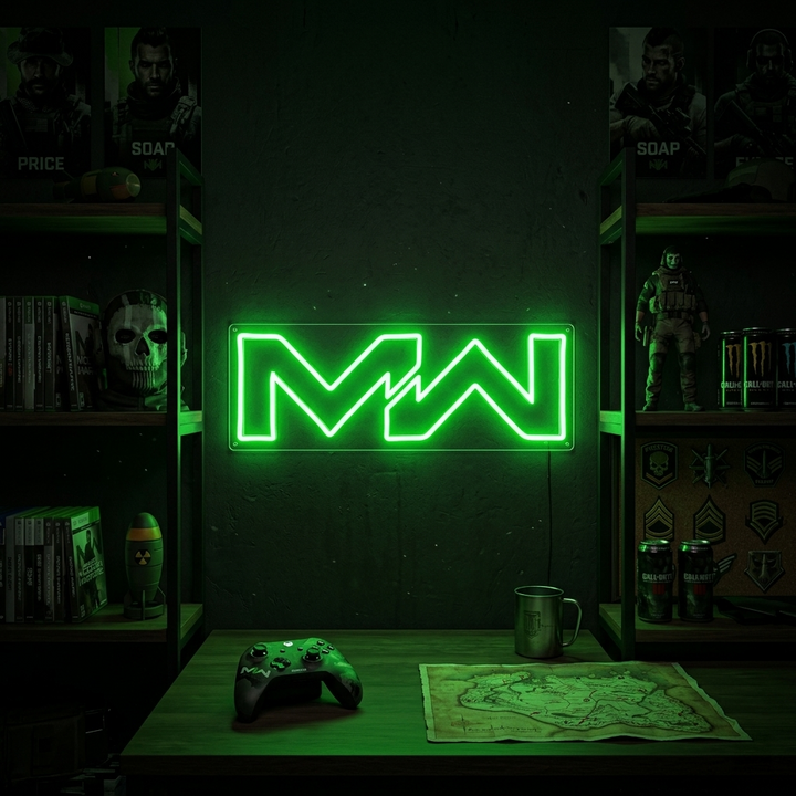 "MW, Gamer Room Decor" Neon Sign