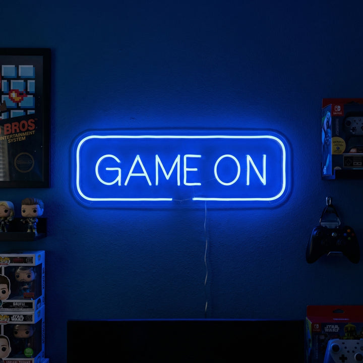 "Game On" Neon Sign, Game On Wall Sign, Game Neon Sign
