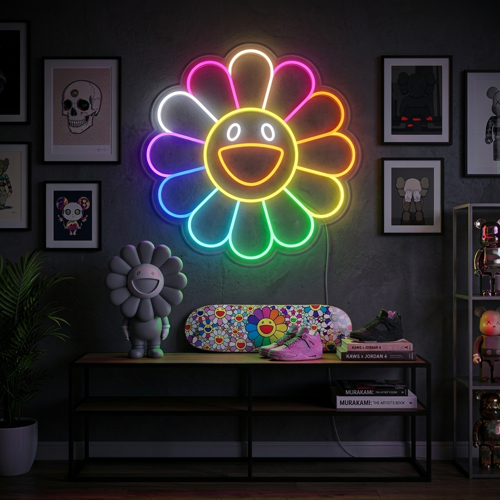 "Sun Flower by TM" Neon Sign