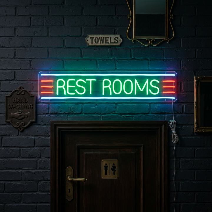 "RESTROOM" Neon Sign
