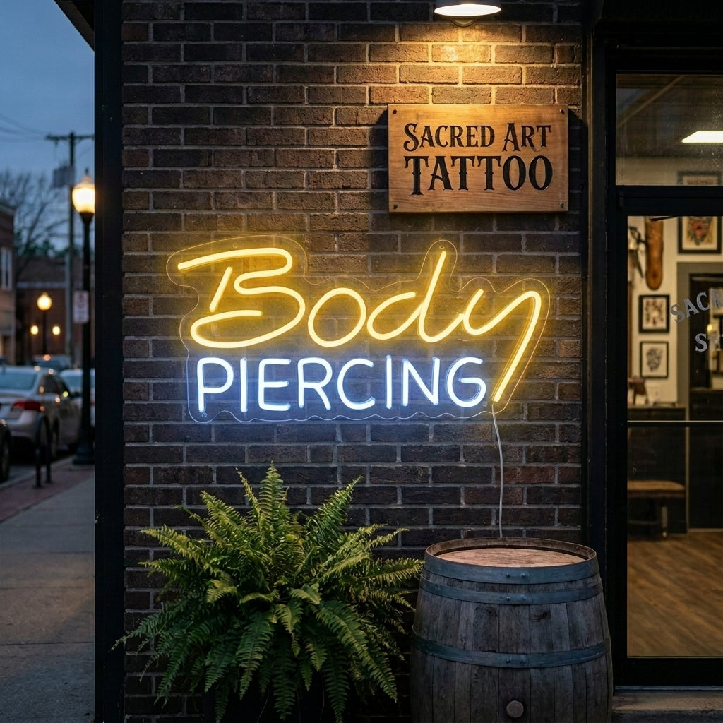 "Body Piercing" Neon Sign