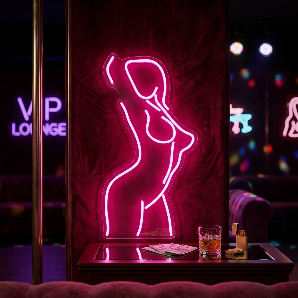 Lady Body Neon Sign, Sexy Lady Neon Sign, Naked Lady Neon Sign neon sign product image