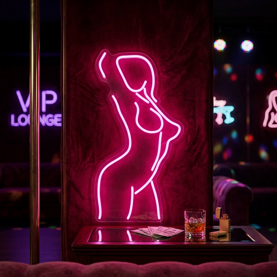 Lady Body Neon Sign, Sexy Lady Neon Sign, Naked Lady Neon Sign neon sign product image