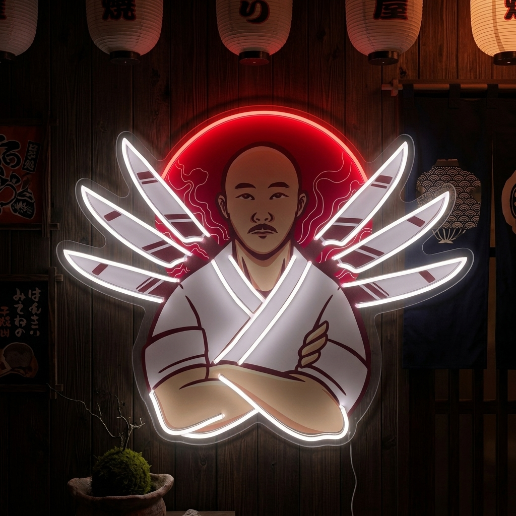 Japanese Chef Neon Sign, Japanese Restaurant Wall Decor neon sign product image