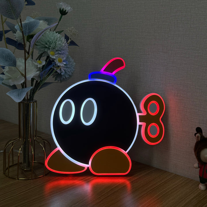 "Mario Bob-omb" Neon Like Sign