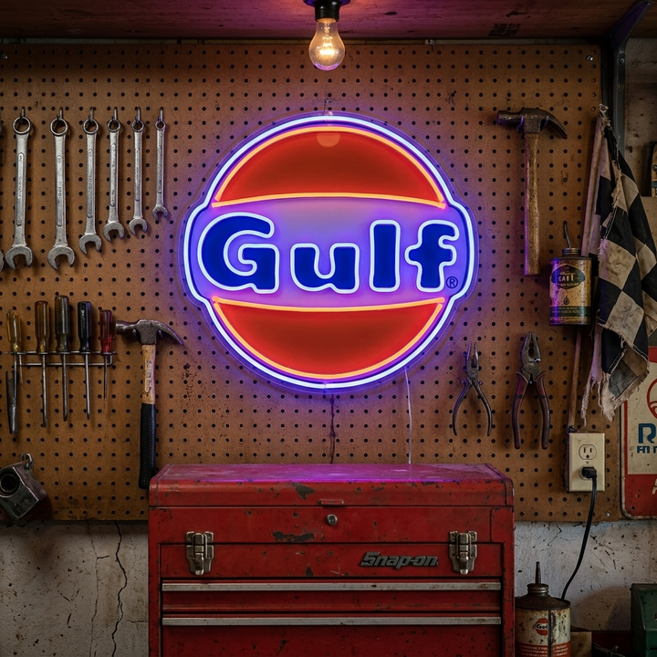 "Gulf Gasoline" Neon Sign