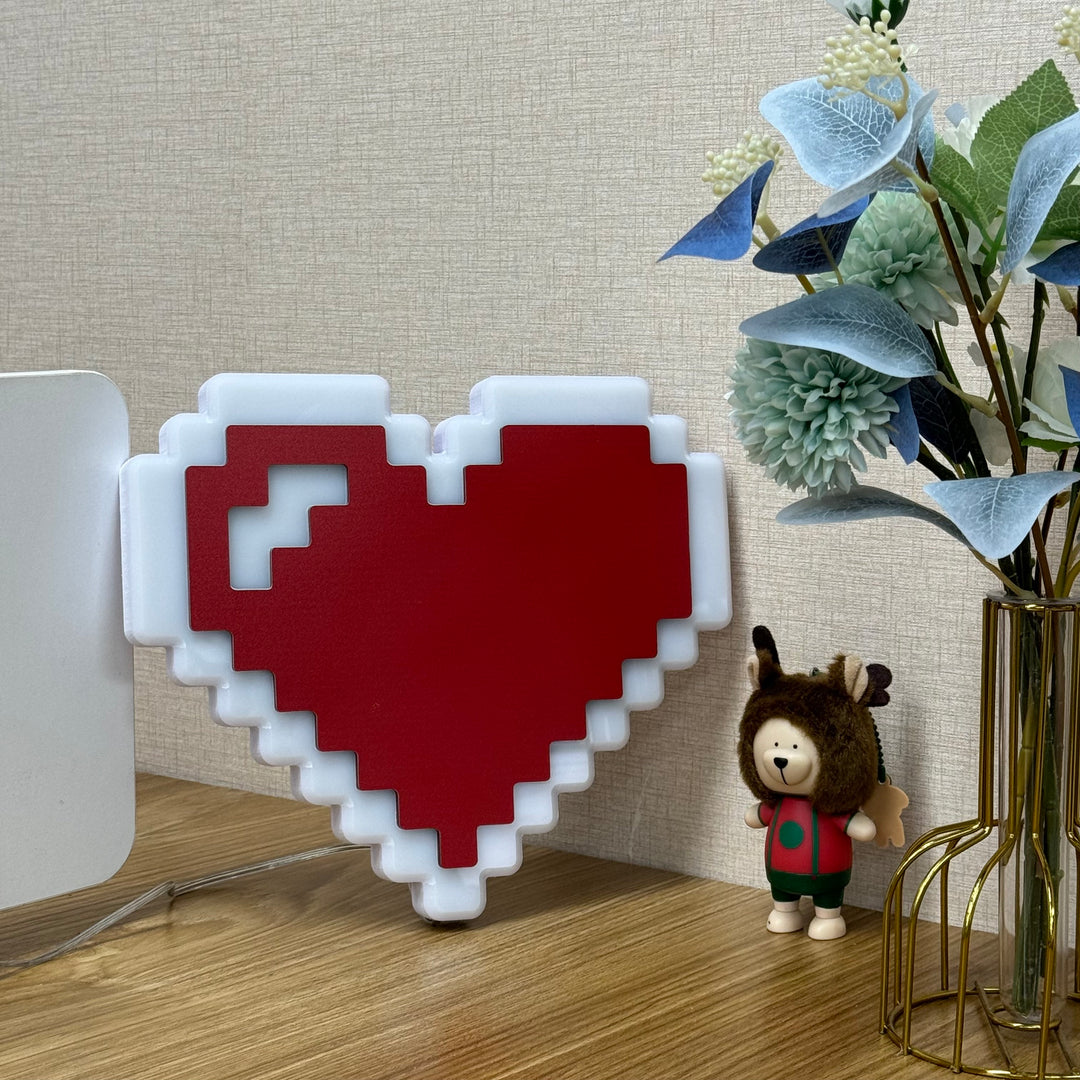 "Legend of Zelda 16-bit Heart" Neon Like Sign