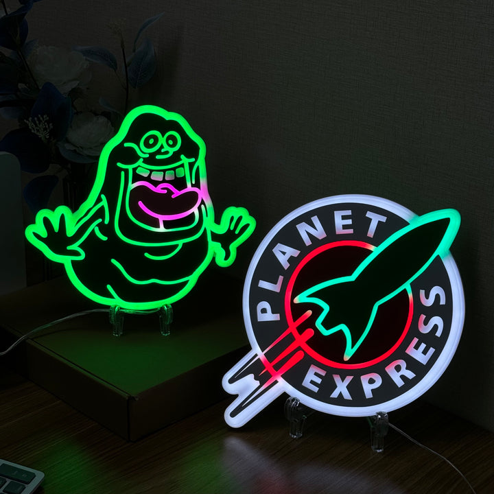 "Planet Express" Neon Like Sign