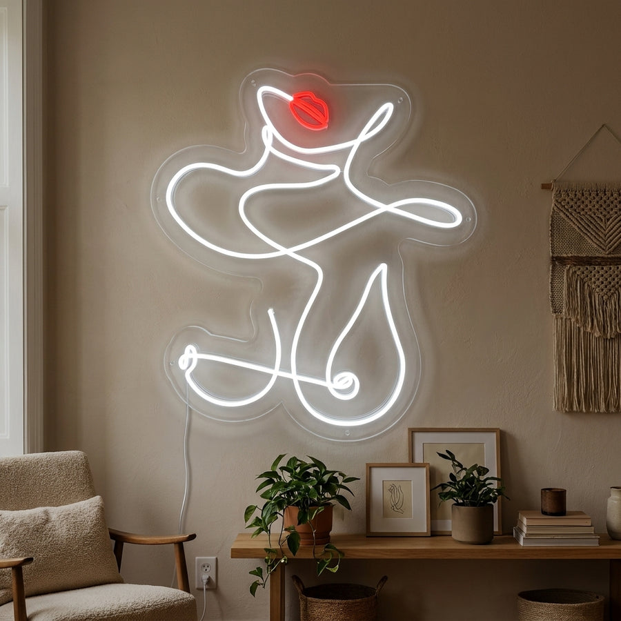 Abstract Woman Neon Sign, Girls Body Neon Art, Sexy Girl Neon Sign neon sign product image