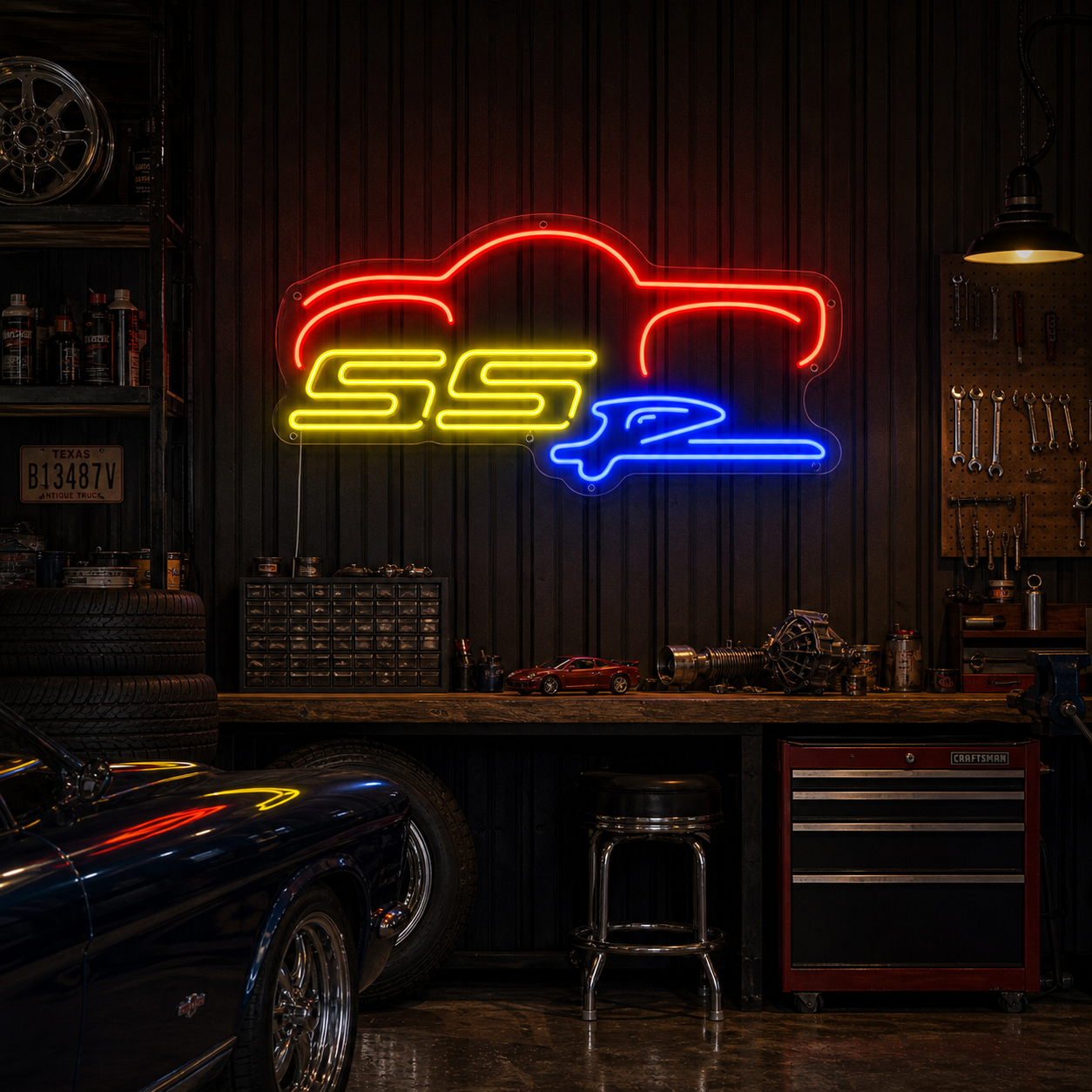 SSR Car Neon Sign, Garage Neon Sign, Garage Wall Decor neon sign product image