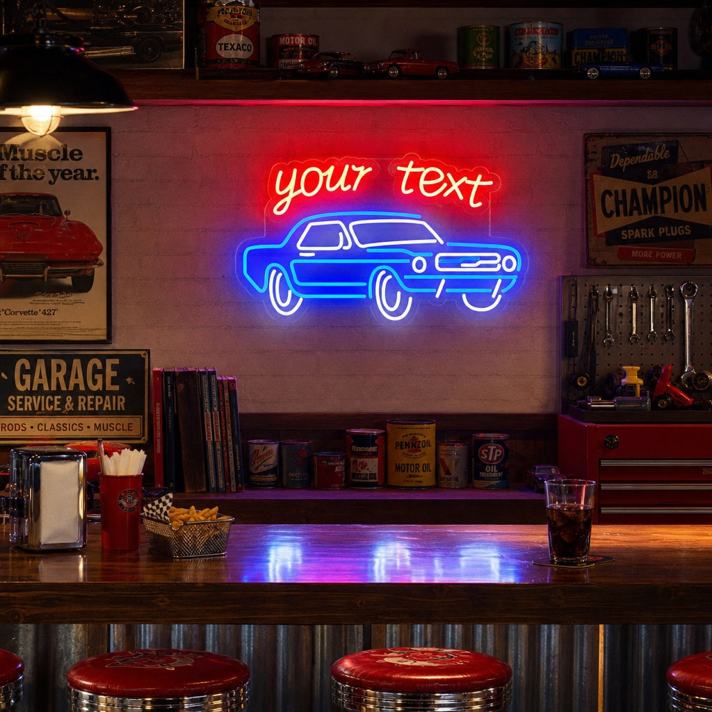 Custom Garage Neon Sign, Personalized Neon Garage Sign neon sign product image