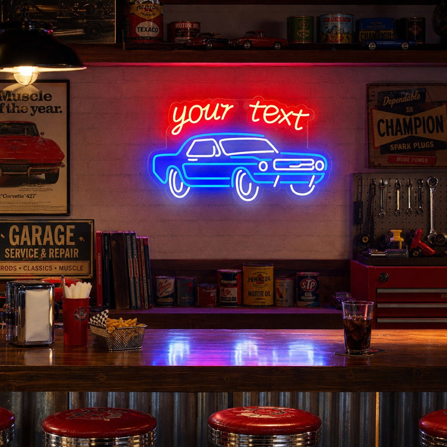 Custom Garage Neon Sign, Personalized Neon Garage Sign neon sign product image