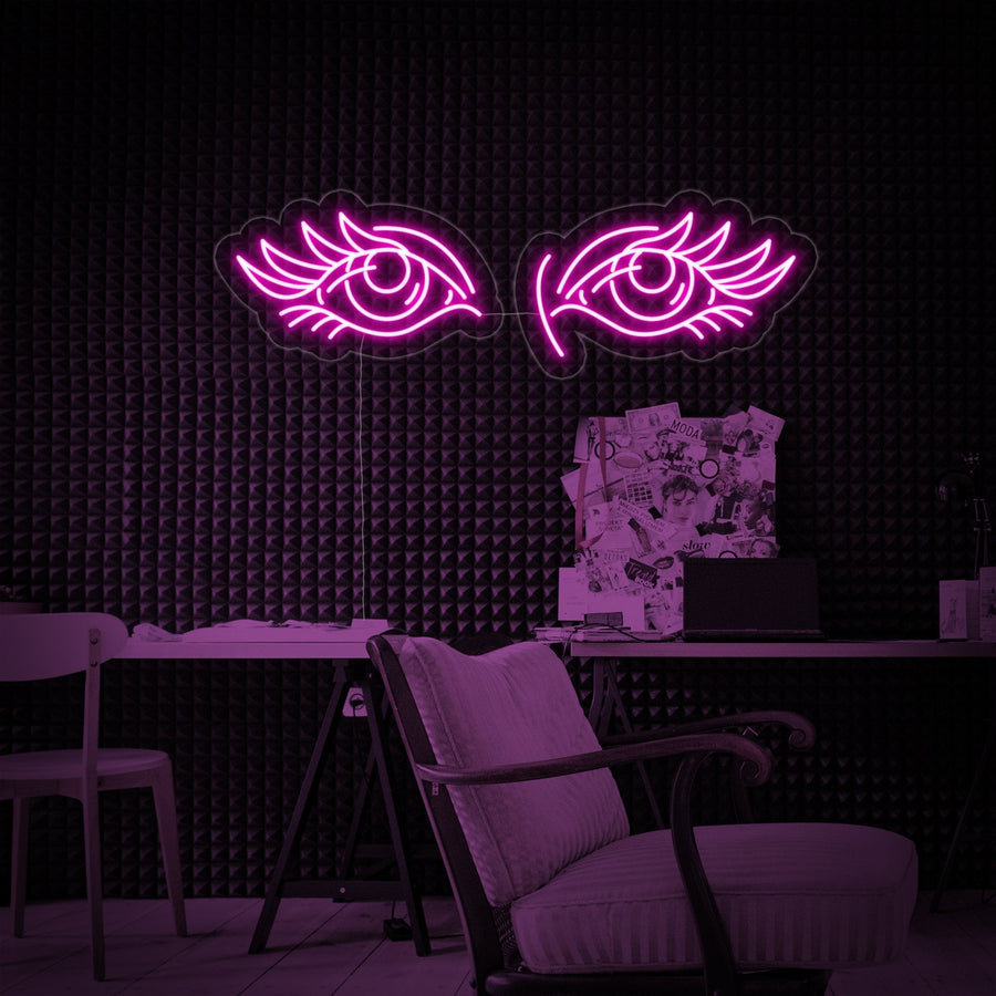"Eyes Lashes" Neon Sign