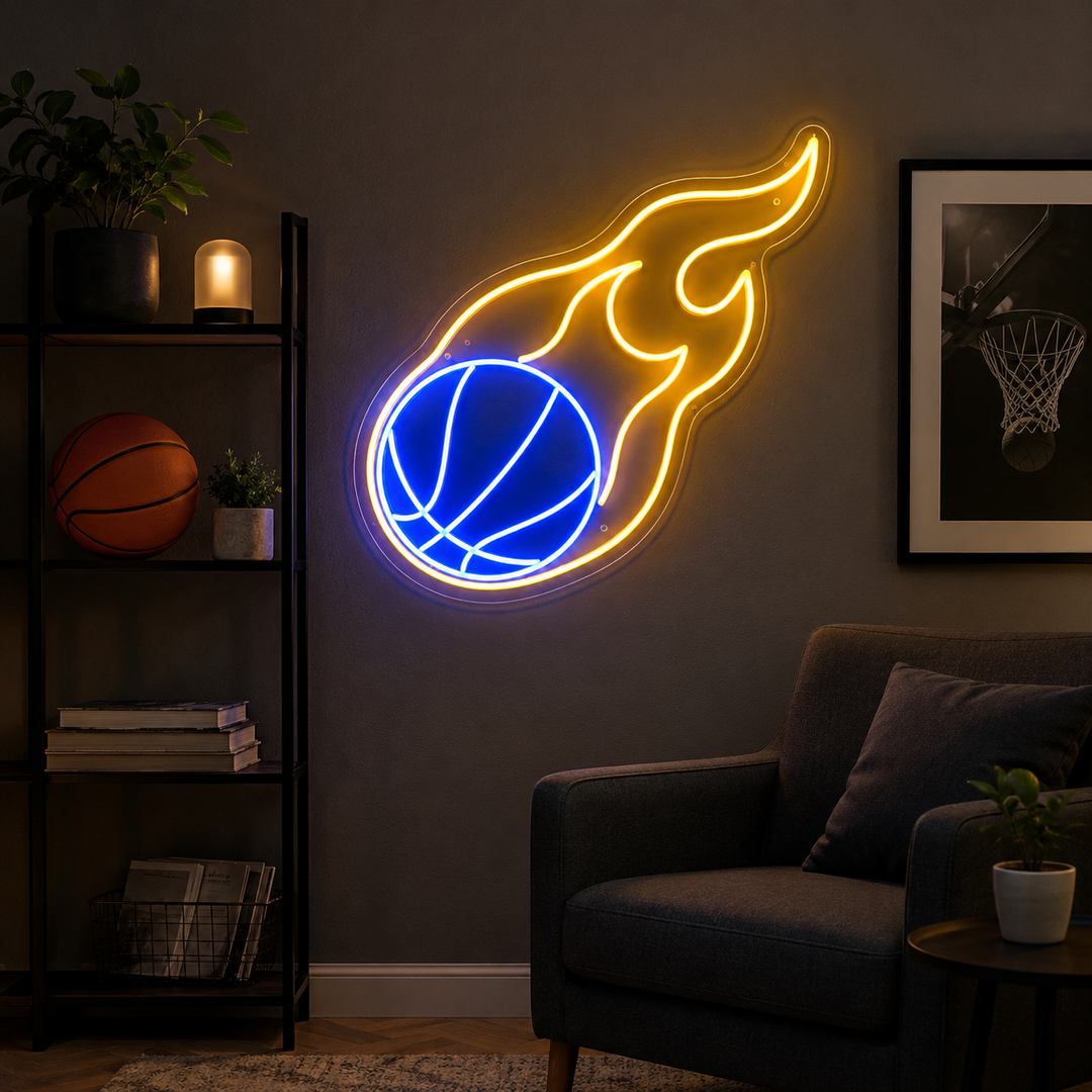 Fireball Basketball San Francisco Fan Cave Neon Sign