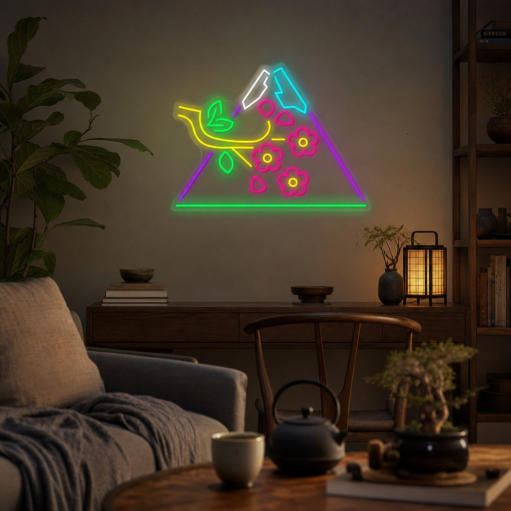 Fuji Mountain Neon Sign, Japanese Neon Sign neon sign product image