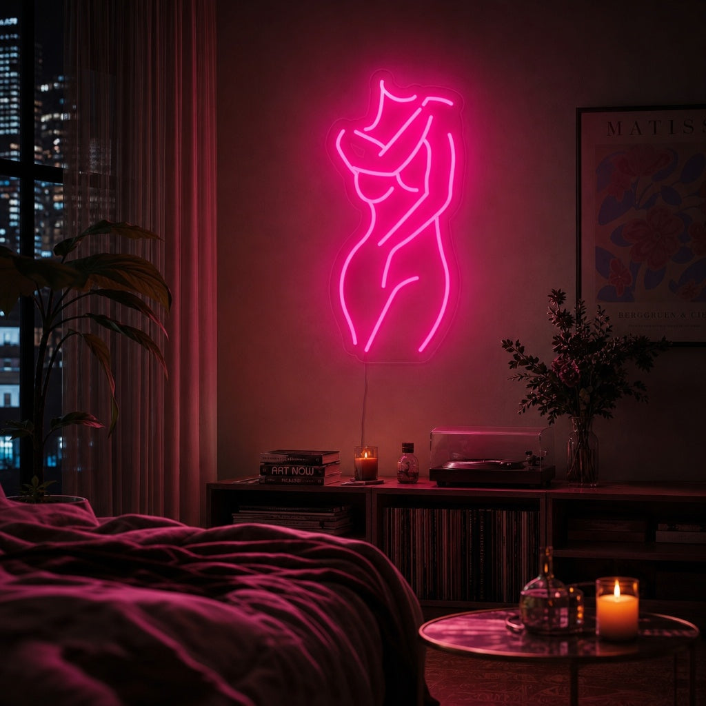 Girl Body Neon Sign, Sexy Girl Neon Sign, Naked Girl Neon Sign neon sign product image