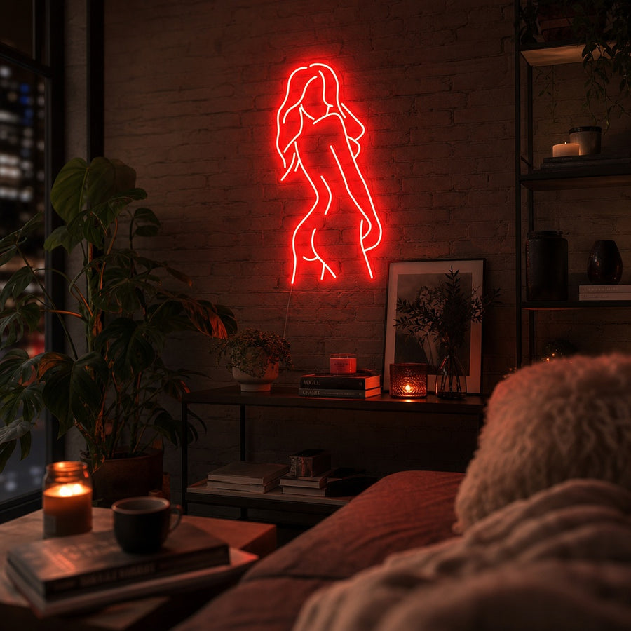 Girl Body Neon Sign, Sexy Girl Neon Sign, Naked Girl Neon Sign, Night Club Neon Sign neon sign product image