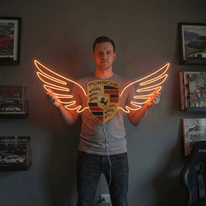 Personalized Garage Neon Sign for Porsche Enthusiasts