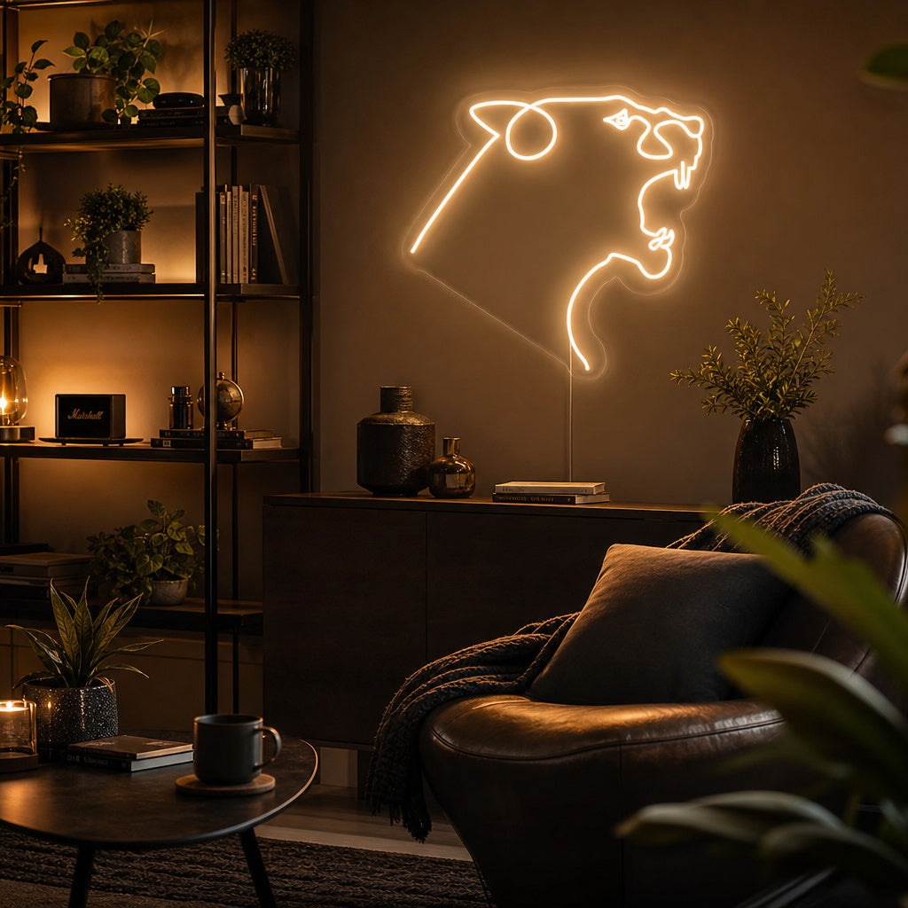 "Head of Tiger" Neon Sign